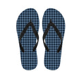 Deep Blue Houndstooth Pattern Print Flip Flops