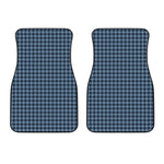 Deep Blue Houndstooth Pattern Print Front Car Floor Mats