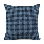 Deep Blue Houndstooth Pattern Print Pillow Cover