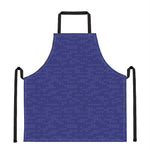 Deep Blue Knitted Pattern Print Apron