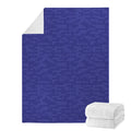 Deep Blue Knitted Pattern Print Blanket