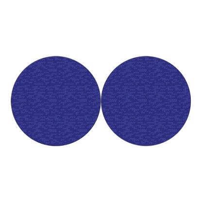 Deep Blue Knitted Pattern Print Car Coasters