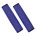 Deep Blue Knitted Pattern Print Car Seat Belt Covers