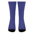 Deep Blue Knitted Pattern Print Crew Socks