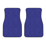 Deep Blue Knitted Pattern Print Front Car Floor Mats