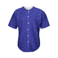 Deep Blue Knitted Pattern Print Men's Baseball Jersey