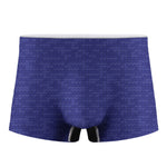 Deep Blue Knitted Pattern Print Men's Boxer Briefs