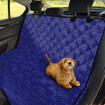 Deep Blue Knitted Pattern Print Pet Car Back Seat Cover