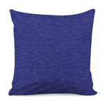 Deep Blue Knitted Pattern Print Pillow Cover