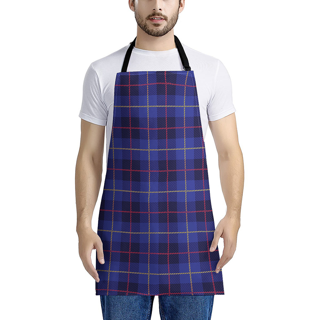 Deep Blue Stewart Tartan Print Apron
