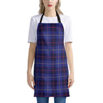 Deep Blue Stewart Tartan Print Apron