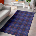 Deep Blue Stewart Tartan Print Area Rug