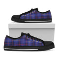 Deep Blue Stewart Tartan Print Black Low Top Sneakers