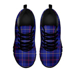 Deep Blue Stewart Tartan Print Black Sneakers