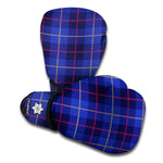 Deep Blue Stewart Tartan Print Boxing Gloves