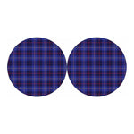 Deep Blue Stewart Tartan Print Car Coasters