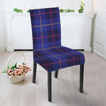 Deep Blue Stewart Tartan Print Dining Chair Slipcover