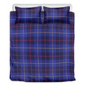 Deep Blue Stewart Tartan Print Duvet Cover Bedding Set