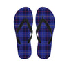 Deep Blue Stewart Tartan Print Flip Flops