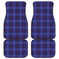 Deep Blue Stewart Tartan Print Front and Back Car Floor Mats