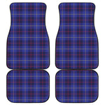 Deep Blue Stewart Tartan Print Front and Back Car Floor Mats