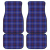 Deep Blue Stewart Tartan Print Front and Back Car Floor Mats