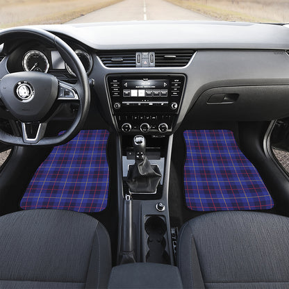 Deep Blue Stewart Tartan Print Front and Back Car Floor Mats
