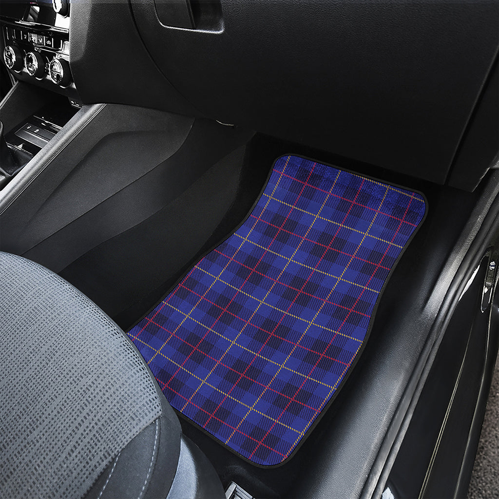 Deep Blue Stewart Tartan Print Front and Back Car Floor Mats