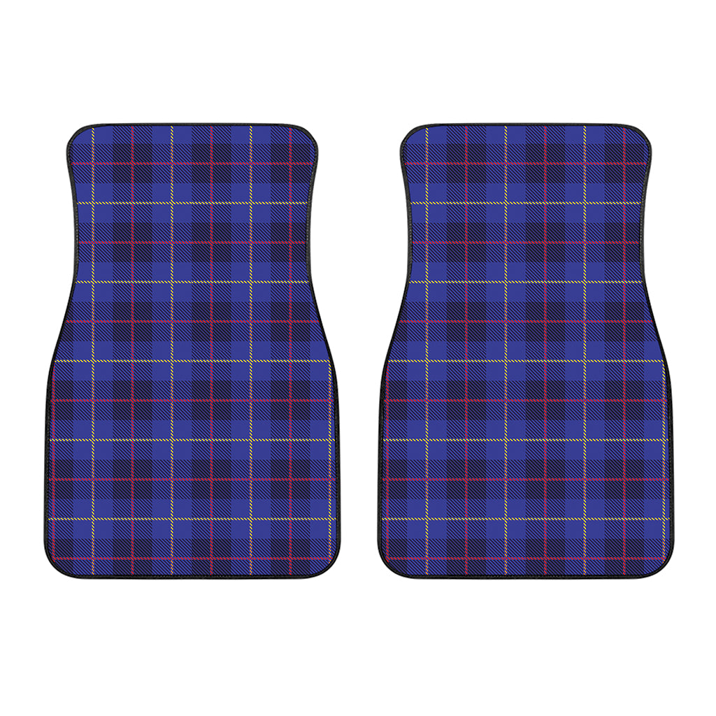 Deep Blue Stewart Tartan Print Front Car Floor Mats