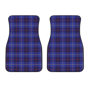 Deep Blue Stewart Tartan Print Front Car Floor Mats