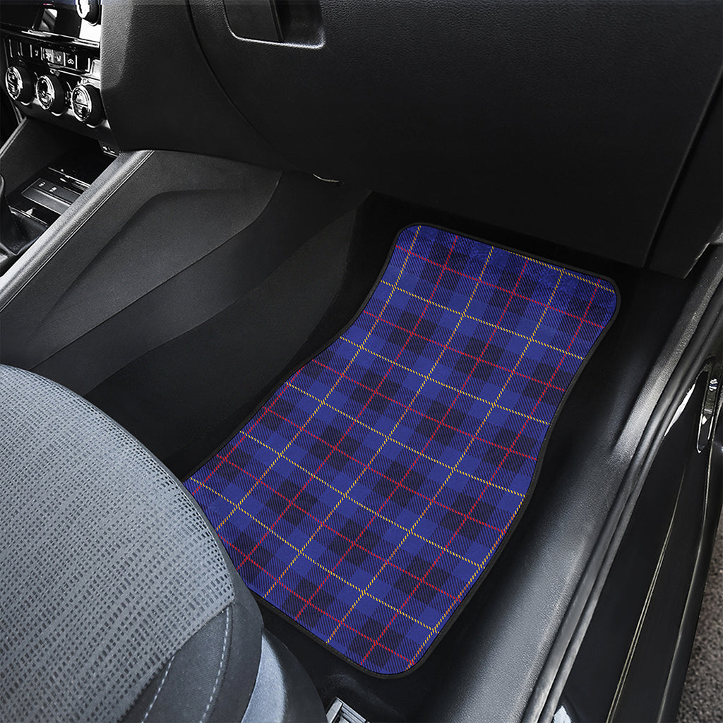 Deep Blue Stewart Tartan Print Front Car Floor Mats