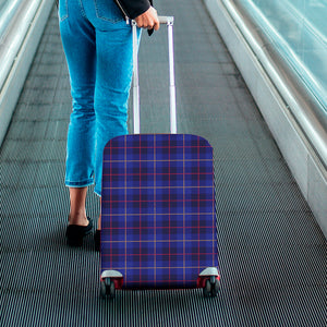 Deep Blue Stewart Tartan Print Luggage Cover