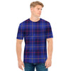 Deep Blue Stewart Tartan Print Men's T-Shirt