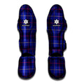 Deep Blue Stewart Tartan Print Muay Thai Shin Guards