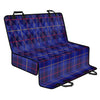 Deep Blue Stewart Tartan Print Pet Car Back Seat Cover