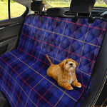 Deep Blue Stewart Tartan Print Pet Car Back Seat Cover