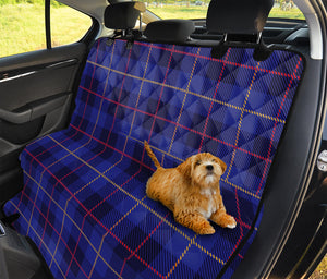 Deep Blue Stewart Tartan Print Pet Car Back Seat Cover