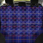 Deep Blue Stewart Tartan Print Pet Car Back Seat Cover