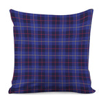 Deep Blue Stewart Tartan Print Pillow Cover