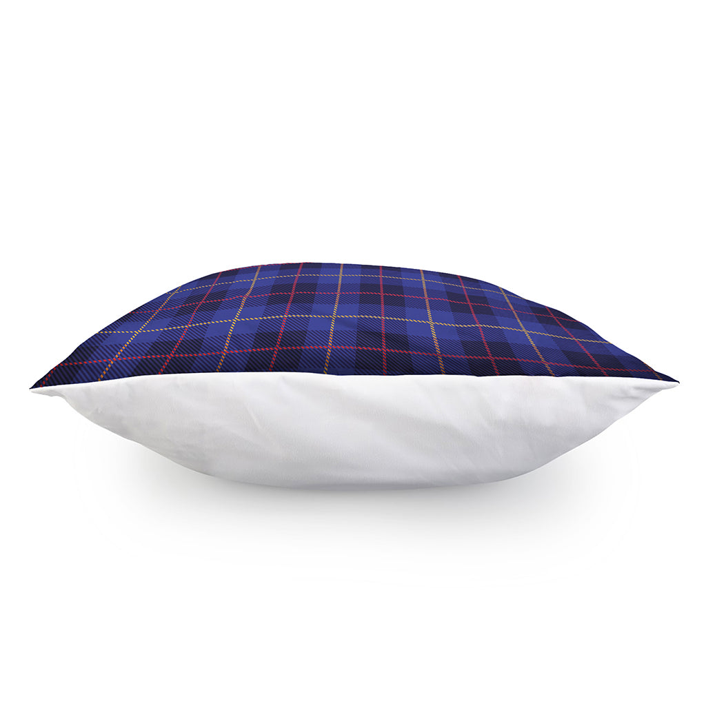 Deep Blue Stewart Tartan Print Pillow Cover