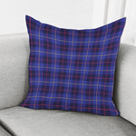 Deep Blue Stewart Tartan Print Pillow Cover