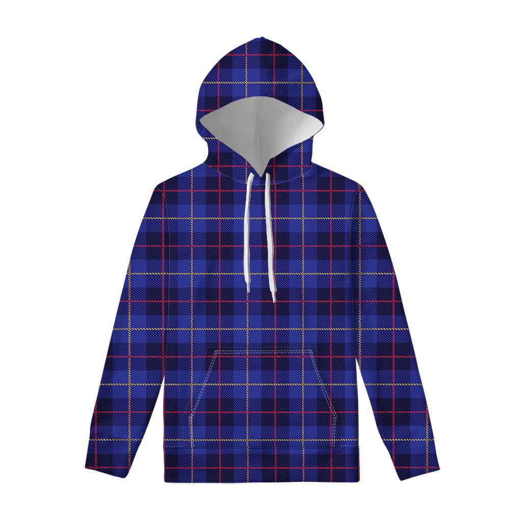 Deep Blue Stewart Tartan Print Pullover Hoodie