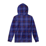 Deep Blue Stewart Tartan Print Pullover Hoodie