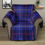 Deep Blue Stewart Tartan Print Recliner Protector