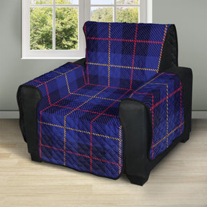 Deep Blue Stewart Tartan Print Recliner Protector