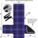 Deep Blue Stewart Tartan Print Recliner Protector