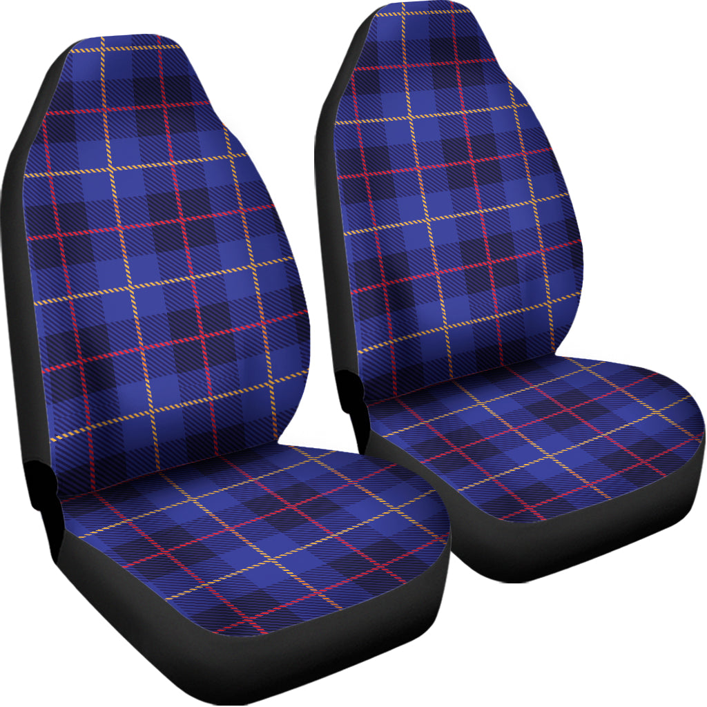 Deep Blue Stewart Tartan Print Universal Fit Car Seat Covers