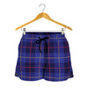 Deep Blue Stewart Tartan Print Women's Shorts