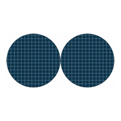 Deep Blue Tattersall Pattern Print Car Coasters