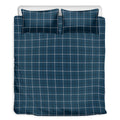 Deep Blue Tattersall Pattern Print Duvet Cover Bedding Set